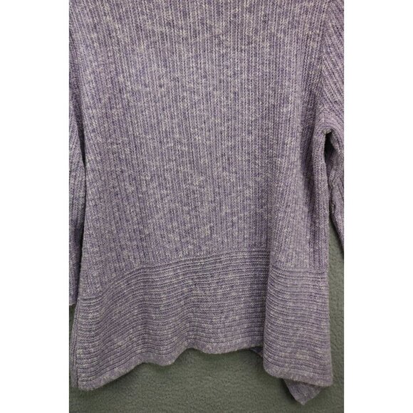 Pure Jill Purple Ribbed 3/4 Sleeve Sweater-Size Large - Picture 9 of 10